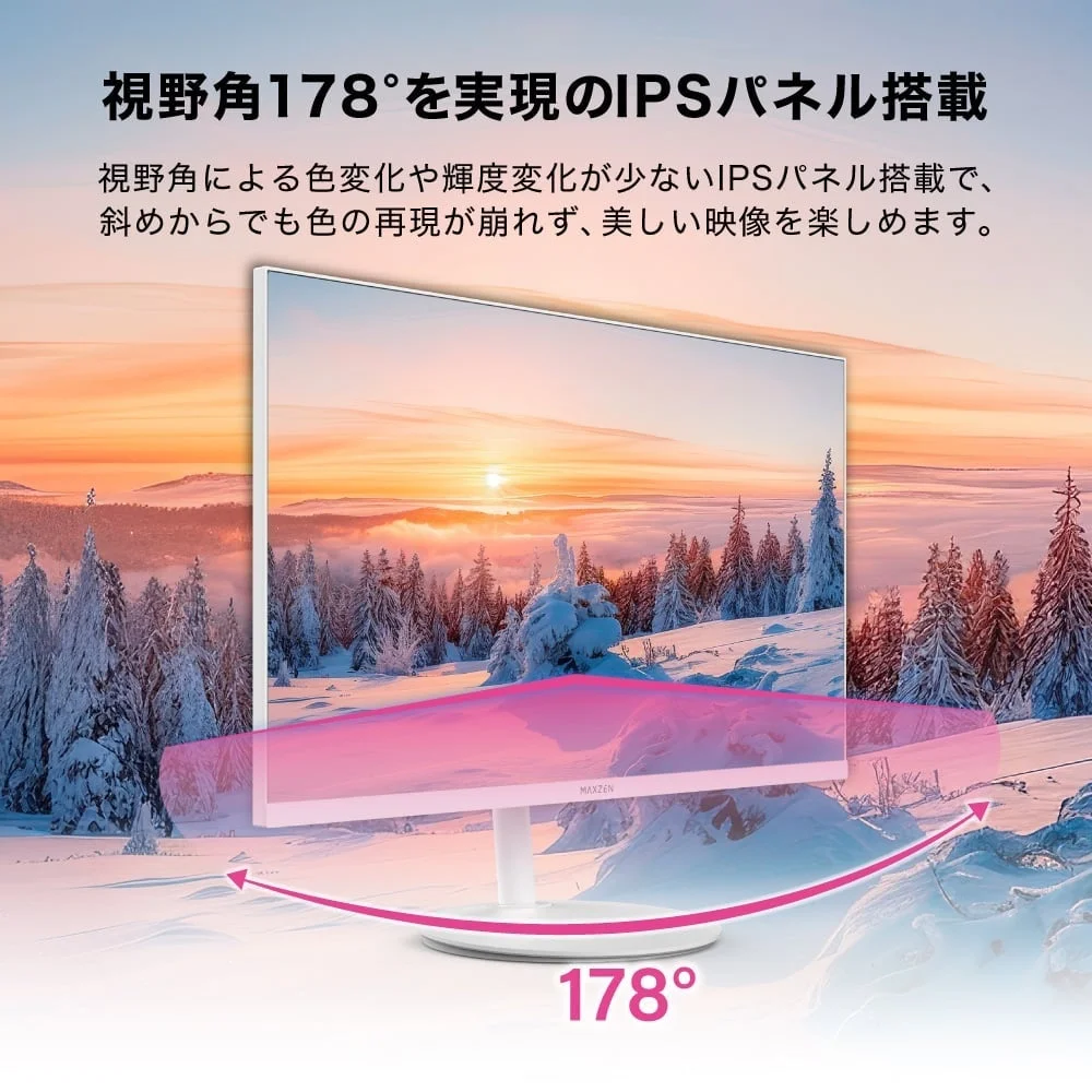 IPSパネル視野角178°