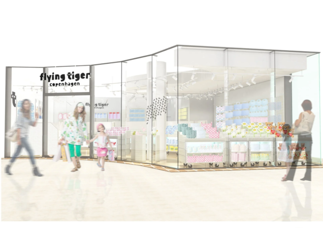 フライングタイガーコペンハーゲンの店舗コンセプトを描いたレンダリング画像