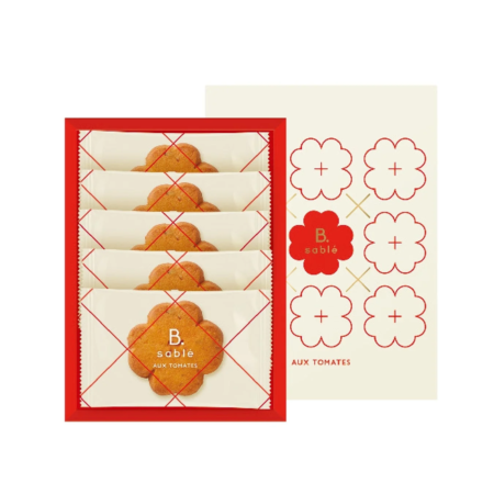 赤いパッケージのトマトサブレ5個入り