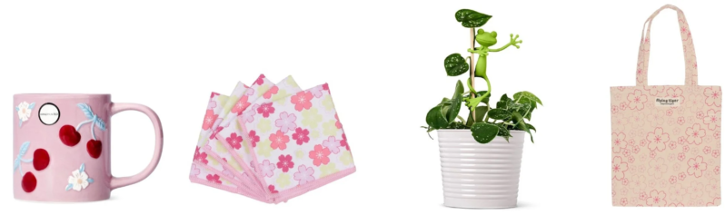 マグ、マイクロファイバークロス、植物ホルダー（カエル）、トートバッグ