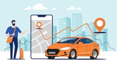配車サービスを利用する男性のイメージ