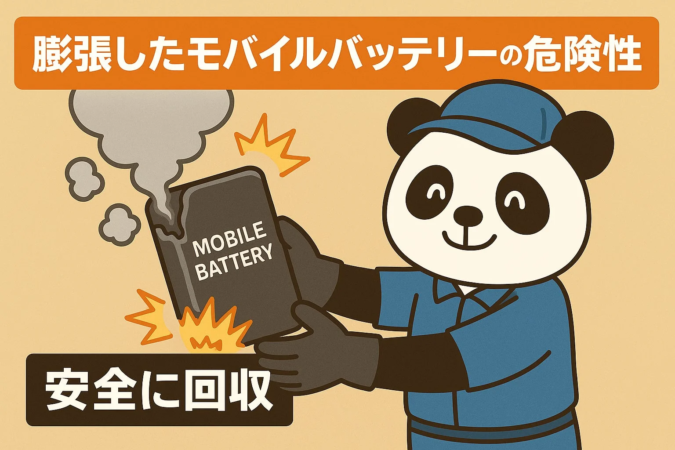 膨張したモバイルバッテリーの危険性と安全回収