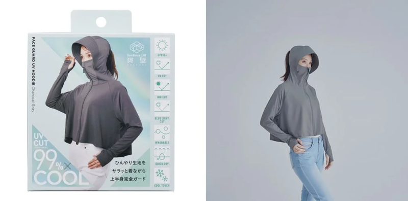 サンブロックラボ爽壁 フェイスＵＶパーカー