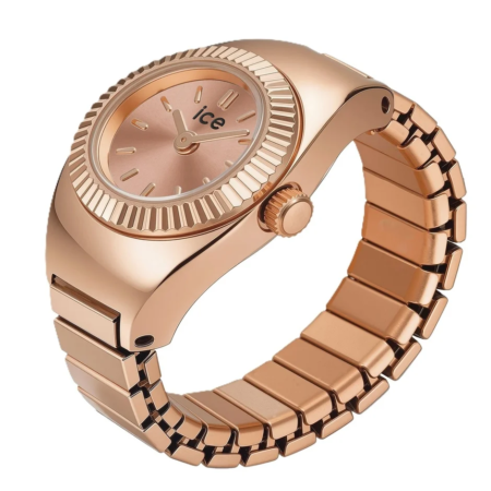 ローズゴールドカラーのリングウォッチ