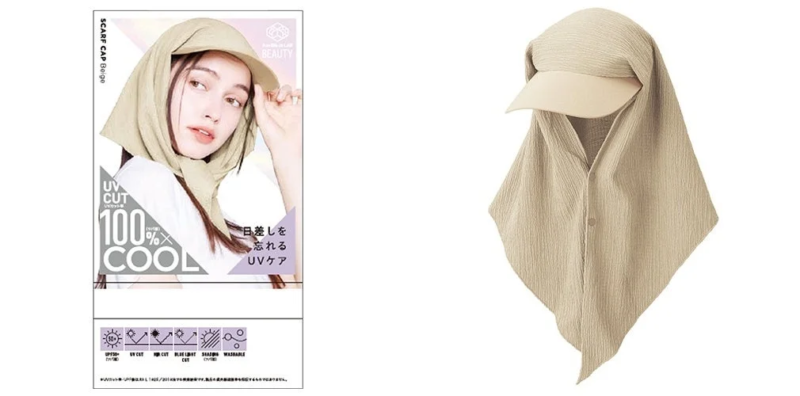サンブロックラボビューティ スカーフキャップ