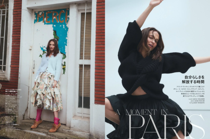 アリシア・ヴィキャンデルさんがルイ・ヴィトンの2026春夏コレクションをパリで披露