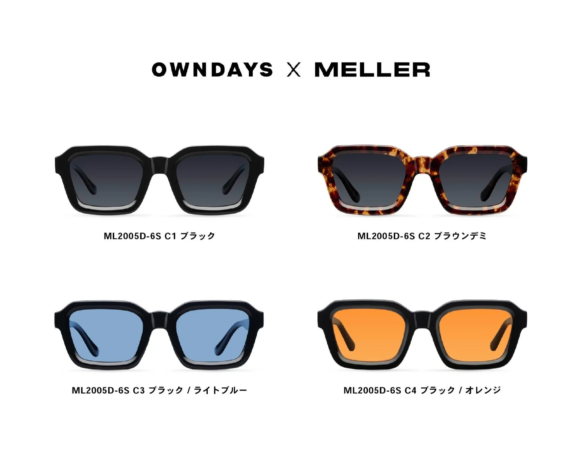 OWNDAYSとMELLERのコラボレーションによるNAYAHサングラス
