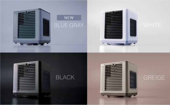 小型のポータブルクーラーの4色のカラーバリエーション