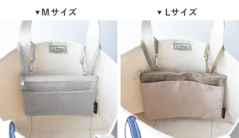 MサイズとLサイズの比較