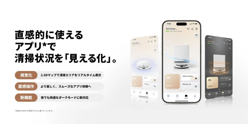 スマートフォンアプリの表示