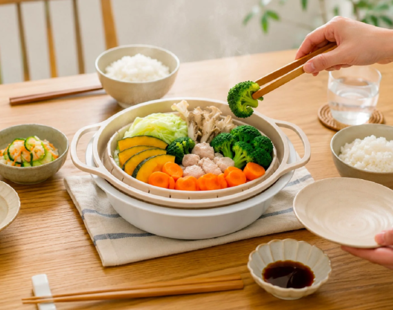 蒸し料理を食卓に