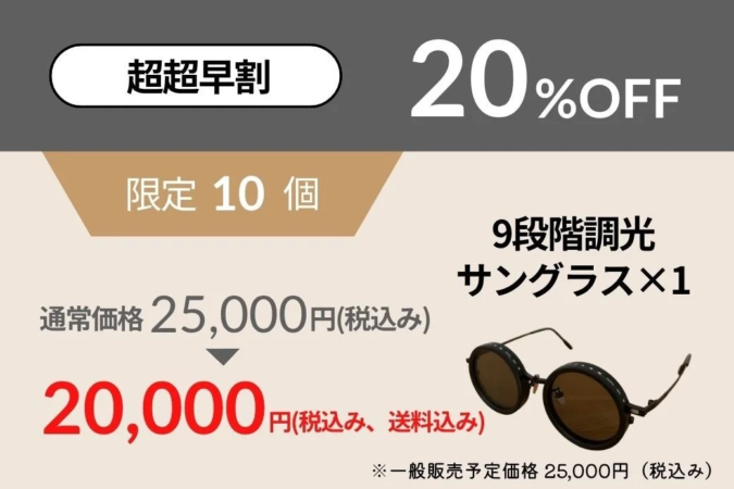 超超早割 20%OFF