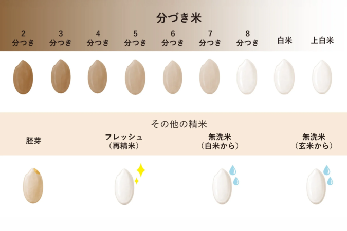 精米度合いの比較