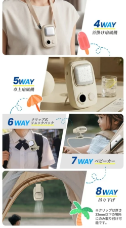 8WAYハンディファンの活用例（続き）