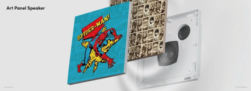 スパイダーマンのアートパネルスピーカー
