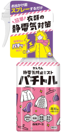 衣類の静電気防止ミスト パチトル 商品概要