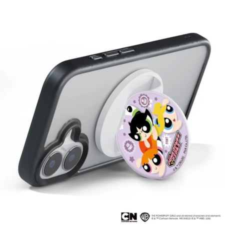スマホスタンドとして使用するパワーパフ ガールズ マグネットグリップ