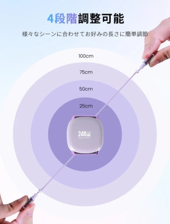 4段階の長さ調整