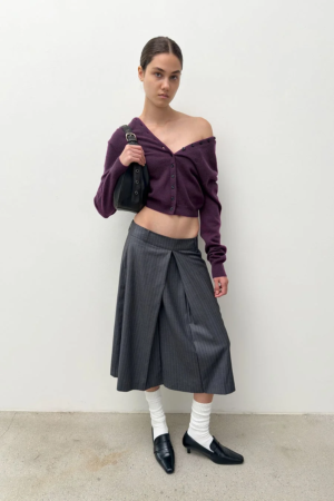 DIAGONALのパープルカーディガン