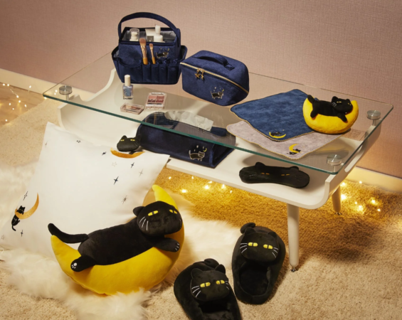 黒猫と月をテーマにしたルームグッズ