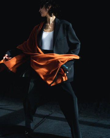 Mesh cashmere stole