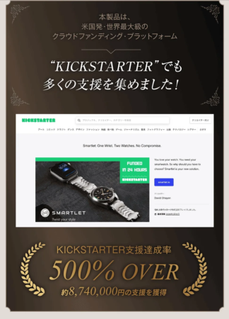 KICKSTARTER支援達成率500%超