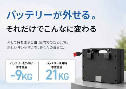 バッテリーが外せる電動車椅子