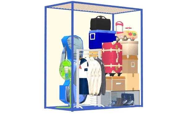 荷物が整理された収納スペース