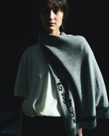 Print-knit scarf